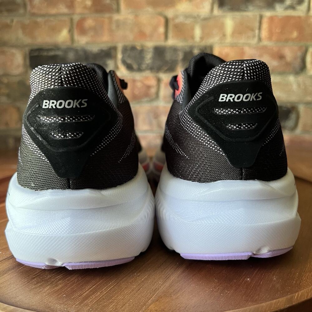 Brooks Ghost 17 Black Purple Coral Neutral Running Women's 10 Shoes Sneaker - Picture 10 of 16